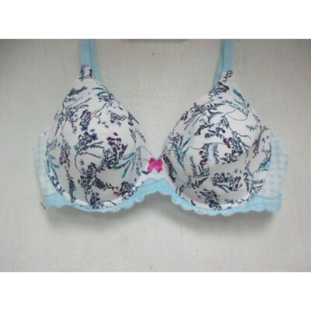 Adore Me Women's Style# 04125 Demi Bra White Floral Print  Size 32A NWOT!!!